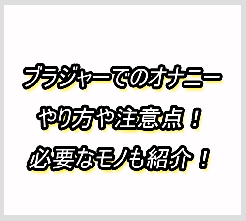 ブラジャー　オナニー