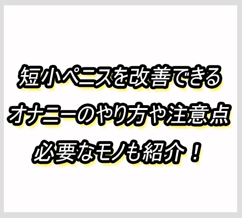 短小ペニス　オナニー