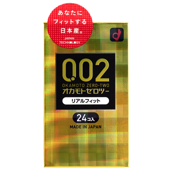オカモト002（ゼロツー）　リアルフィット　24個入